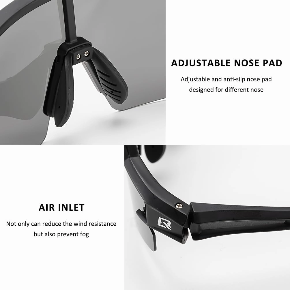 ROCKBROS Polarized Sunglasses for Men Women UV Protection Cycling Sunglasses Sport Glasses