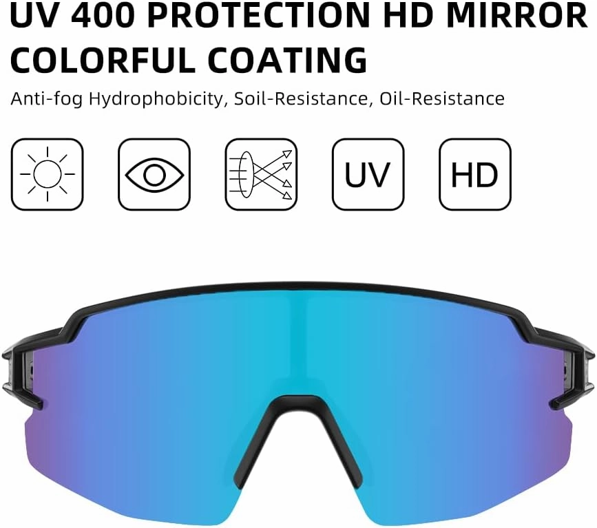 ROCKBROS Polarized Sunglasses for Men Women UV Protection Cycling Sunglasses Sport Glasses