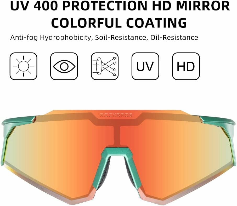 ROCKBROS Polarized Sunglasses for Men Women UV Protection Cycling Sunglasses Sport Glasses