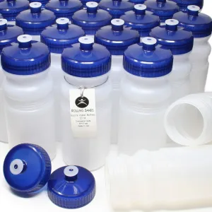 Rolling Sands 20 Ounce Sports Water Bottles 100 Pack, BPA-Free, Made in USA, Dishwasher Safe