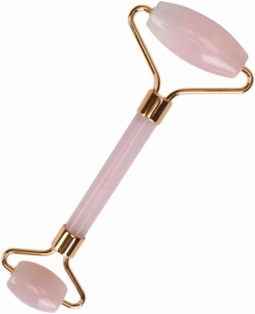 Rose Quartz Roller Massager Jade Facial Massage Set No Squeaky Dual Sides Smooth Handle Ideal for Skin Care