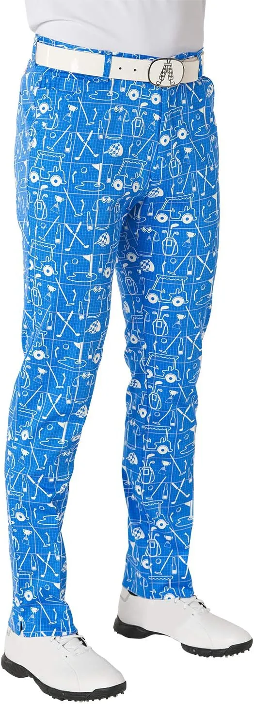 Royal & Awesome Mens Golf Pants, Golf Pants Men Relaxed Fit, Plaid Pants Men