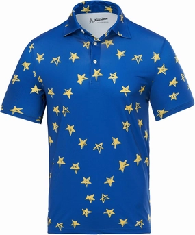 Royal & Awesome Golf Shirts for Men, Golf Polos for Men, Crazy and Funny Shirts for Men's, Bright, Colorful Design