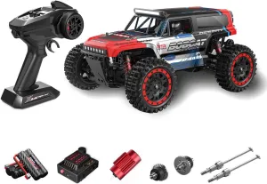 S912PRO 1/16 Scale 2.4G 4WD RC Drift Car - 55KM/H High Speed, RGB Light Effects & Metal Differentials - Professional Grade for Racing & Off-Road - Includes 2 Batteries, Gift for Adults