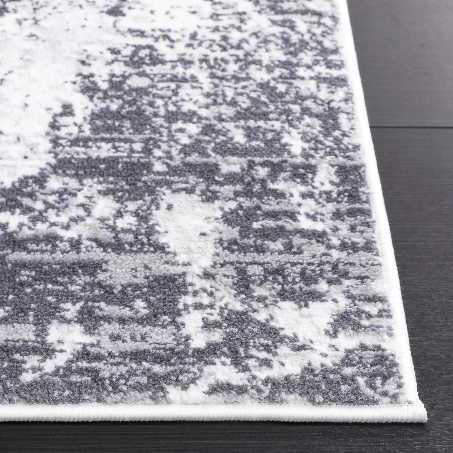 SAFAVIEH Area Rug 8x10 - Amelia Collection - Large - Charcoal & Ivory, Modern Design, Non-Shedding & Easy Cleaning, Ideal for Living Room, Bedroom, Office, Dining Space (ALA705H)