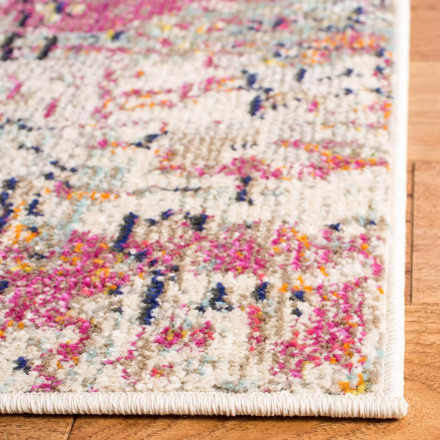 SAFAVIEH Area Rug 8x10 - Madison Collection - Large - Grey & Pink, Modern Abstract Design, Non-Shedding & Easy Cleaning, Ideal for Living Room, Bedroom, Office, Dining Space (MAD460A)