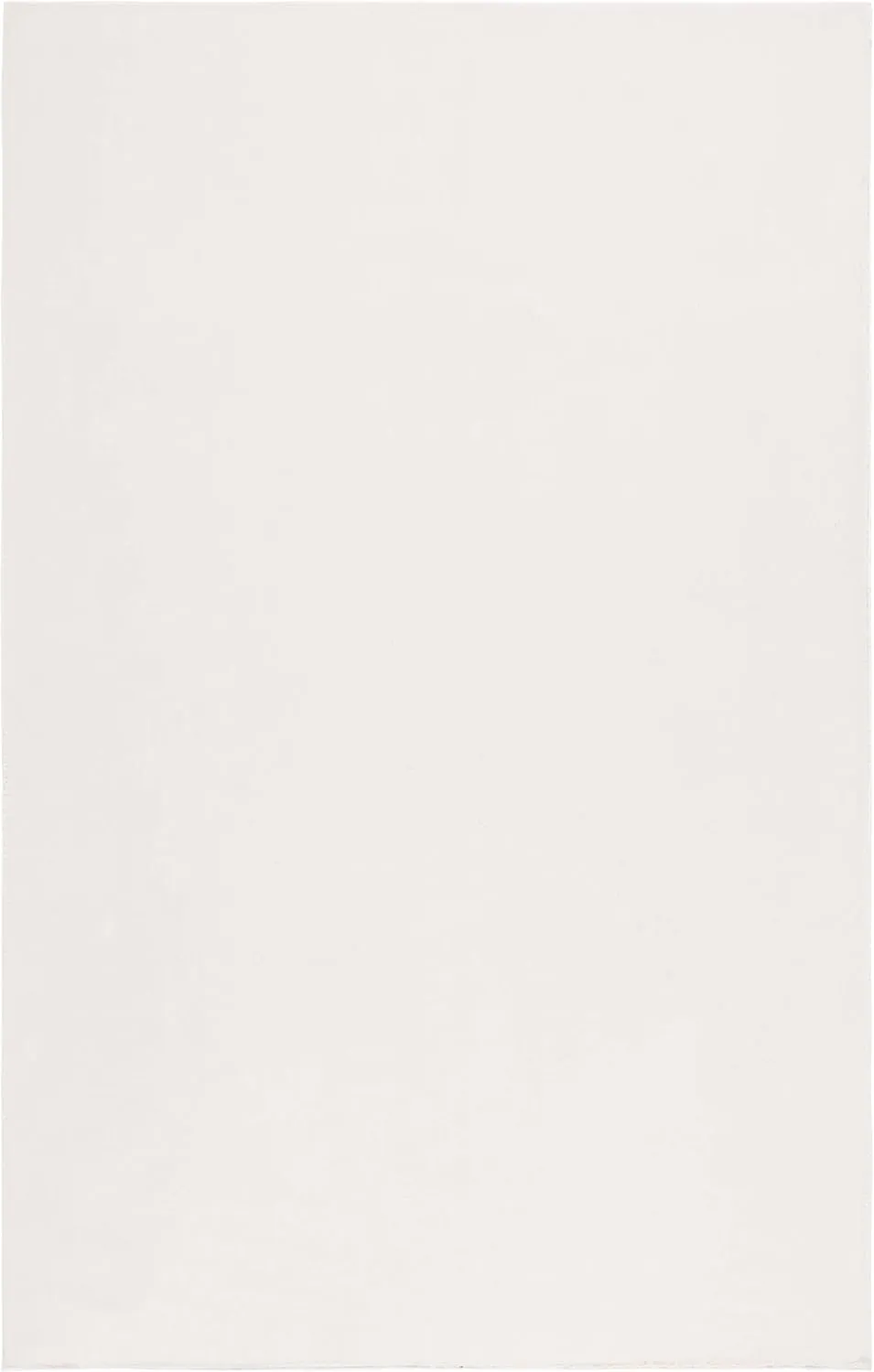 SAFAVIEH Washable Rug Faux Rabbit Fur Shag Collection - 6' Square, Beige, Slip Resistant & Easy Cleaning, Ideal for Living Room, Bedroom, Kids Playroom, Nursery, Dining Space (FRF100B)