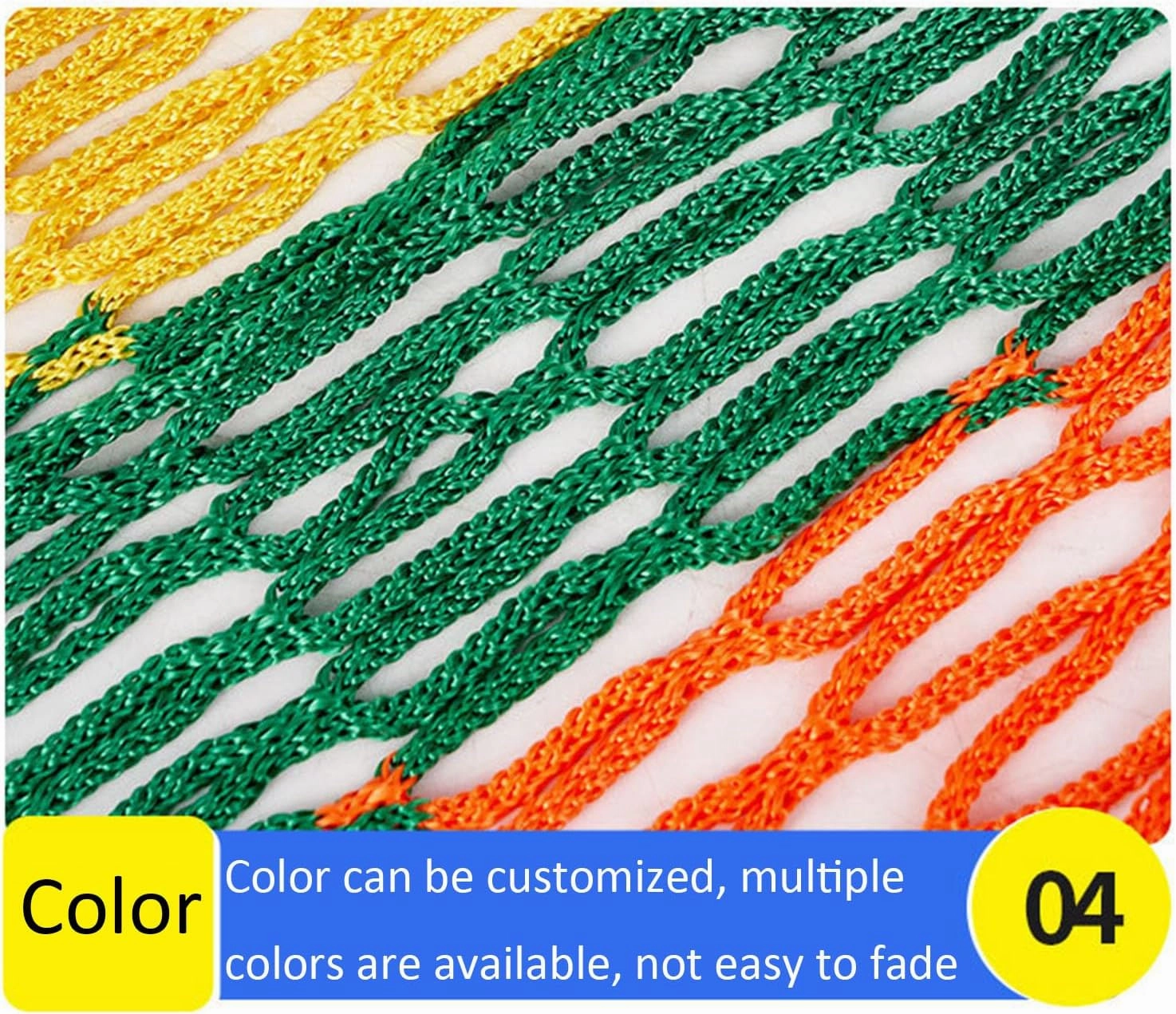 Safety net-2mm/2cm,Colorful pet and Child Anti-Fall Rope net knotless Polyester Playground Fence Football Playground Ball Protection net Easy to Install Anti-Fall Rope net,2MX5M(6.6X16.4FT)