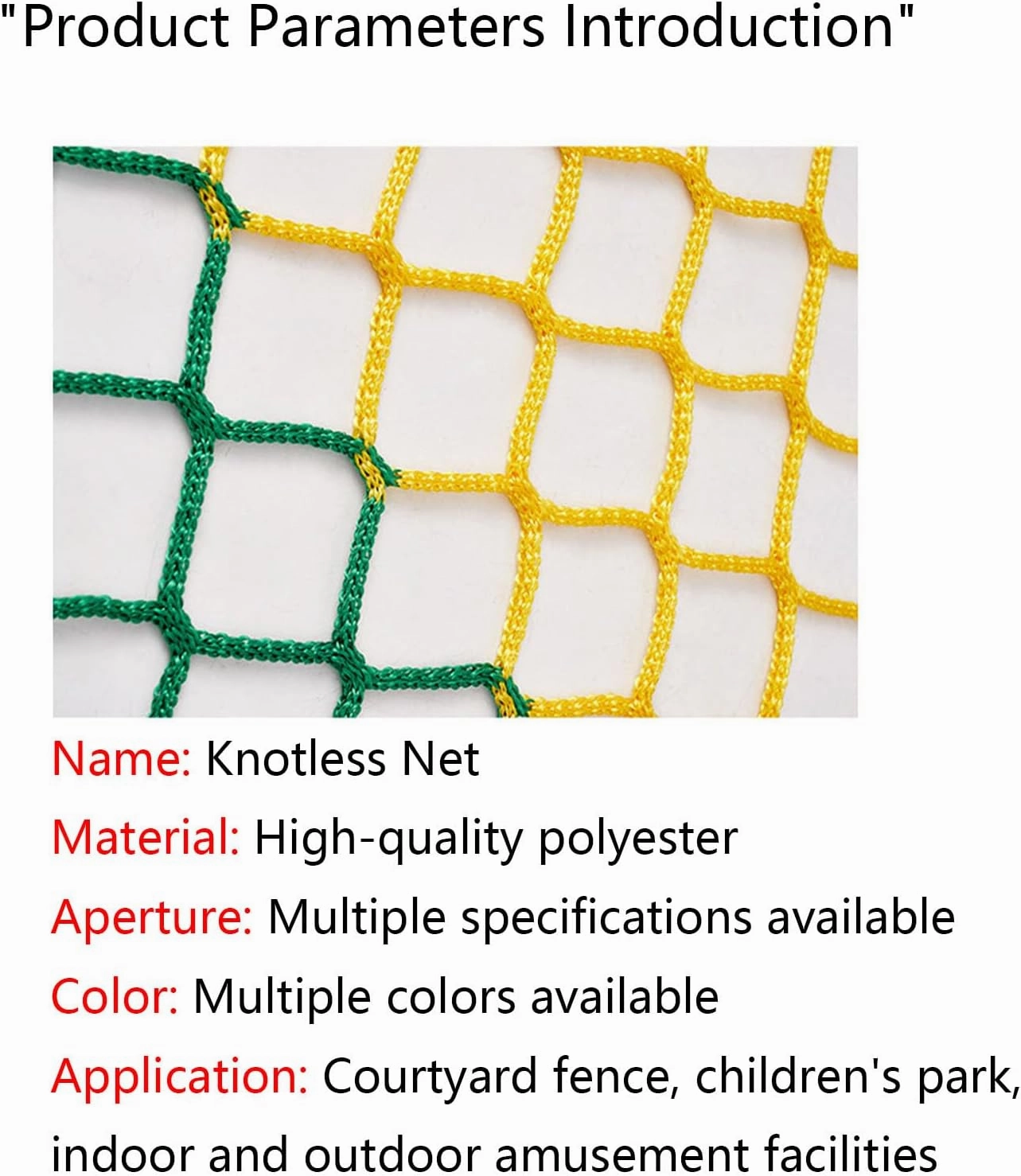 Safety net-2mm/2cm,Colorful pet and Child Anti-Fall Rope net knotless Polyester Playground Fence Football Playground Ball Protection net Easy to Install Anti-Fall Rope net,2MX5M(6.6X16.4FT)