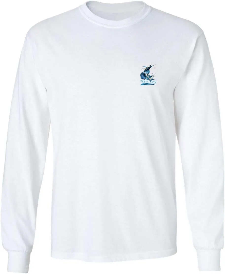 Sailfish DEEP SEA Fishing Salt Water Fish Long Sleeve TEE