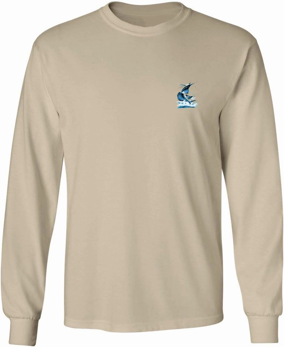 Sailfish DEEP SEA Fishing Salt Water Fish Long Sleeve TEE
