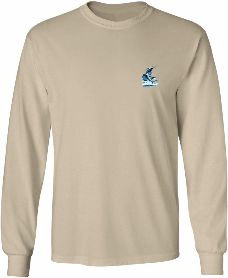 Sailfish DEEP SEA Fishing Salt Water Fish Long Sleeve TEE