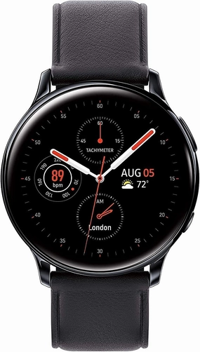 SAMSUNG Galaxy Watch Active 2 (44mm, GPS, Bluetooth, Unlocked LTE) Smart Watch with Advanced Health Monitoring, Fitness Tracking, and Long Lasting Battery, US Version, Aqua Black (Renewed)