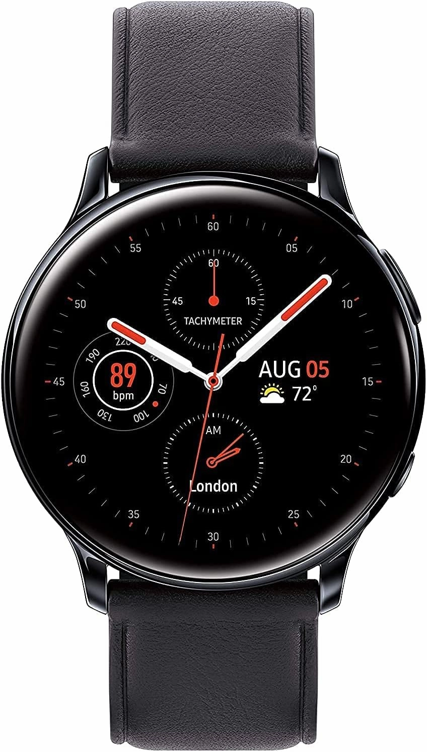 SAMSUNG Galaxy Watch Active 2 (44mm, GPS, Bluetooth, Unlocked LTE) Smart Watch with Advanced Health Monitoring, Fitness Tracking, and Long Lasting Battery, US Version, Aqua Black (Renewed)