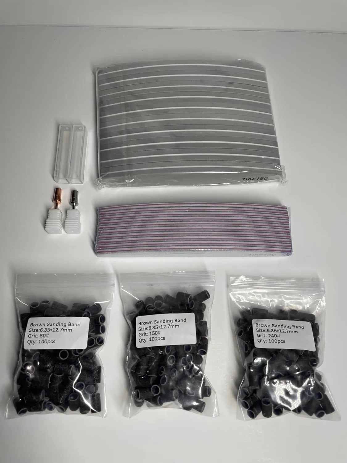Sanding Bands, Mandrels, Emery Boards, Sponge Buffer Set