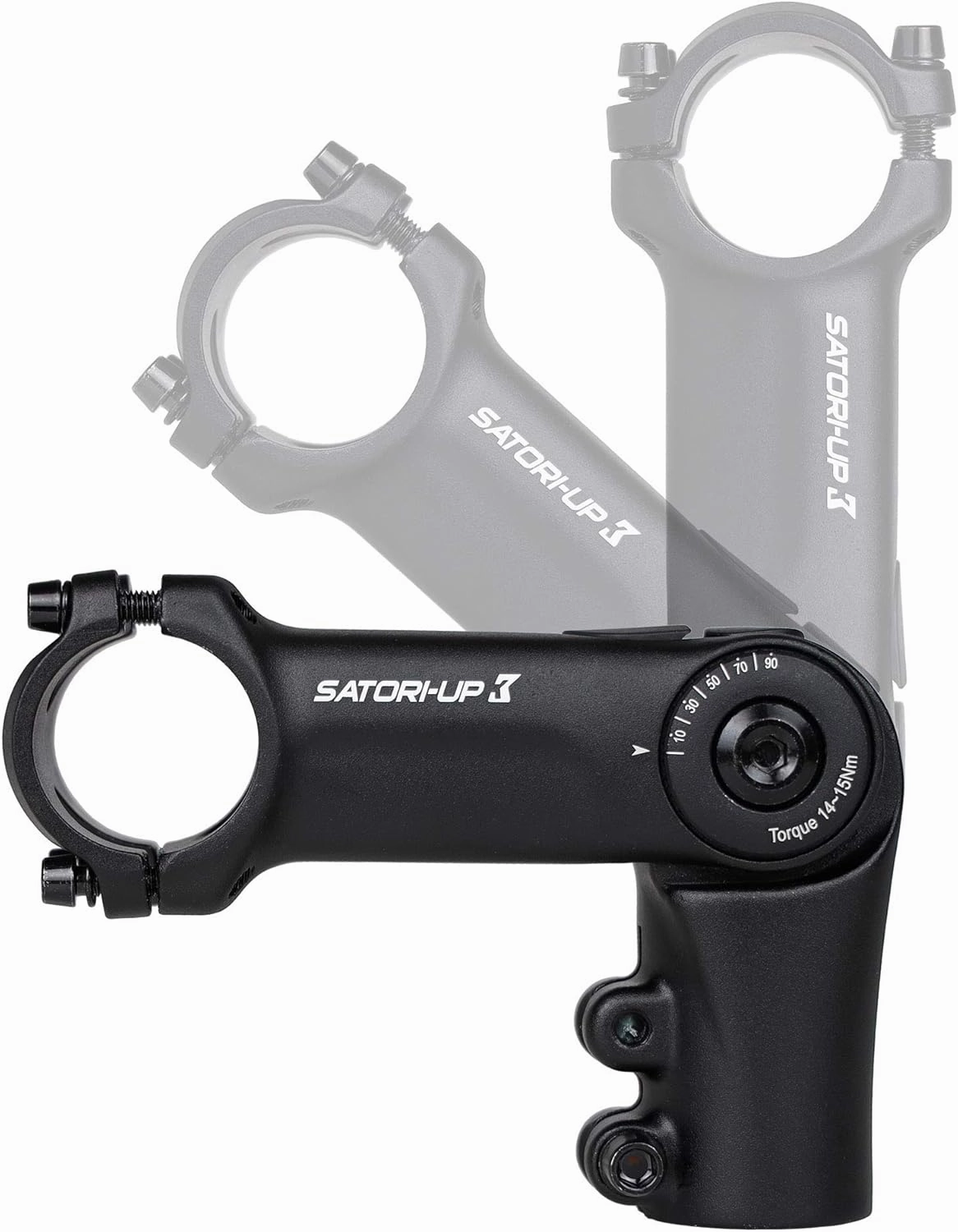 Satori UP3 Bike Bicycle Riser Extension Adjustable Handlebar Stem 1-1/8" x 31.8mm - Made of 3D Forged Alloy - Great for Mountain Bike & Road Bike