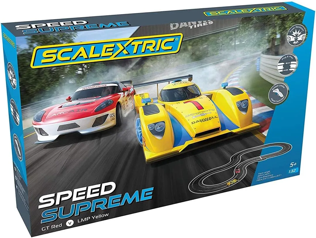 Scalextric Speed Supreme GT vs. LMP 1:32 Slot Car Race Track Set C1420T