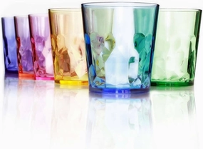 SCANDINOVIA - 13oz Unbreakable Premium Drinking Glasses Set of 6 - Made in Japan - Super Grade Acrylic Plastic - Perfect for Gifts - Dishwasher Safe - Cups Reusable Drinkware Tumblers Kids