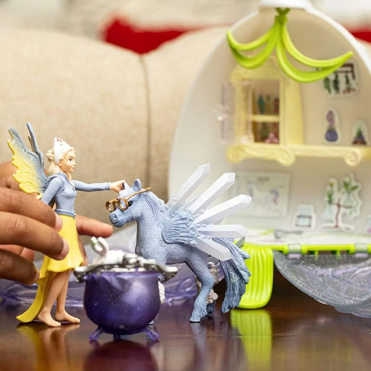 Schleich bayala, 14-Piece Playset, Fairy Toys for Girls and Boys Ages 5-12, Fairy Vet Blossom Toy Set
