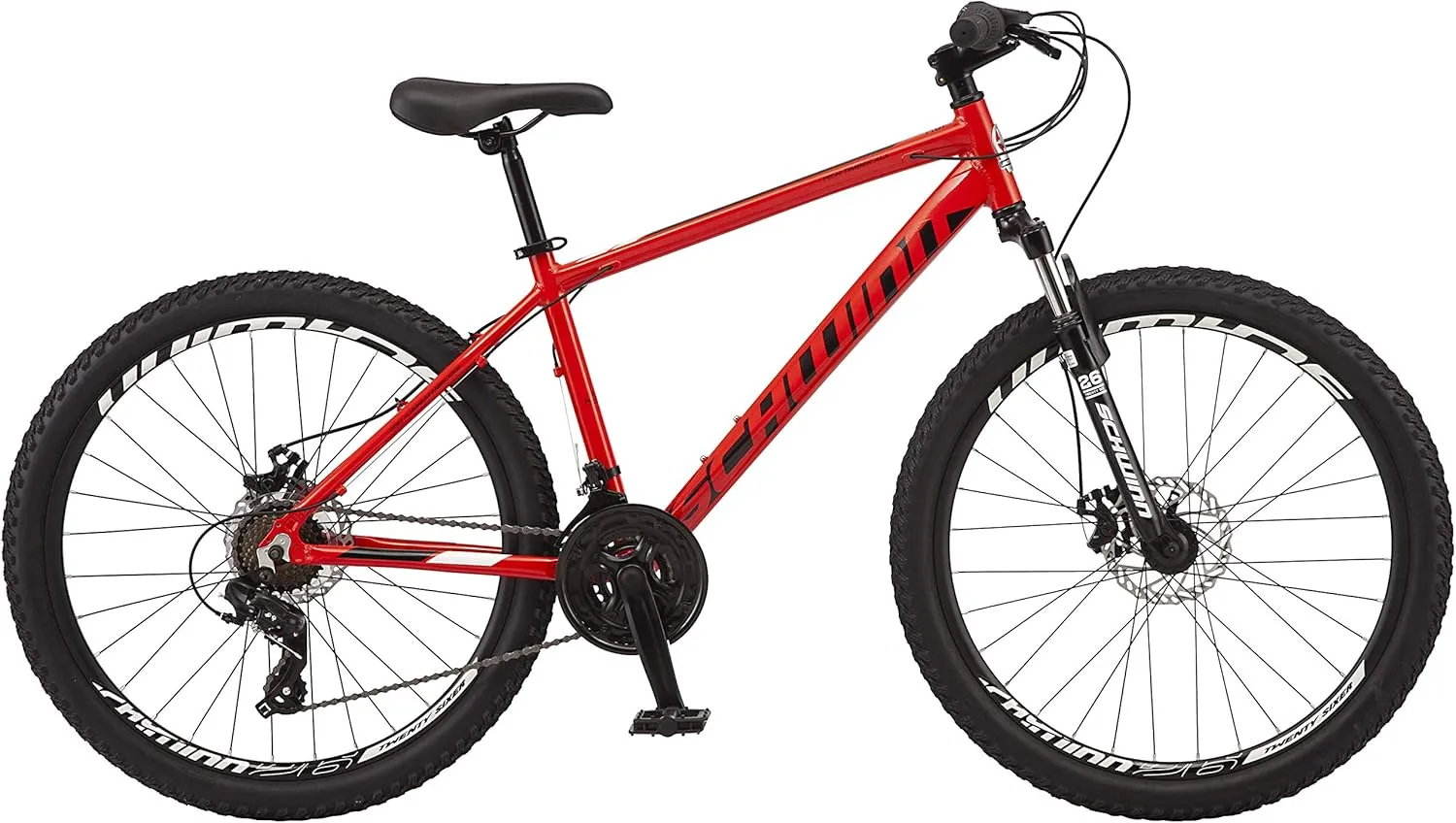Schwinn High Timber Mountain Bike for Adult Youth Men Women Boys Girls, 24 to 29-Inch Wheels, 7 or 21-Speeds, Front Suspension, Aluminum and Steel Frame Options