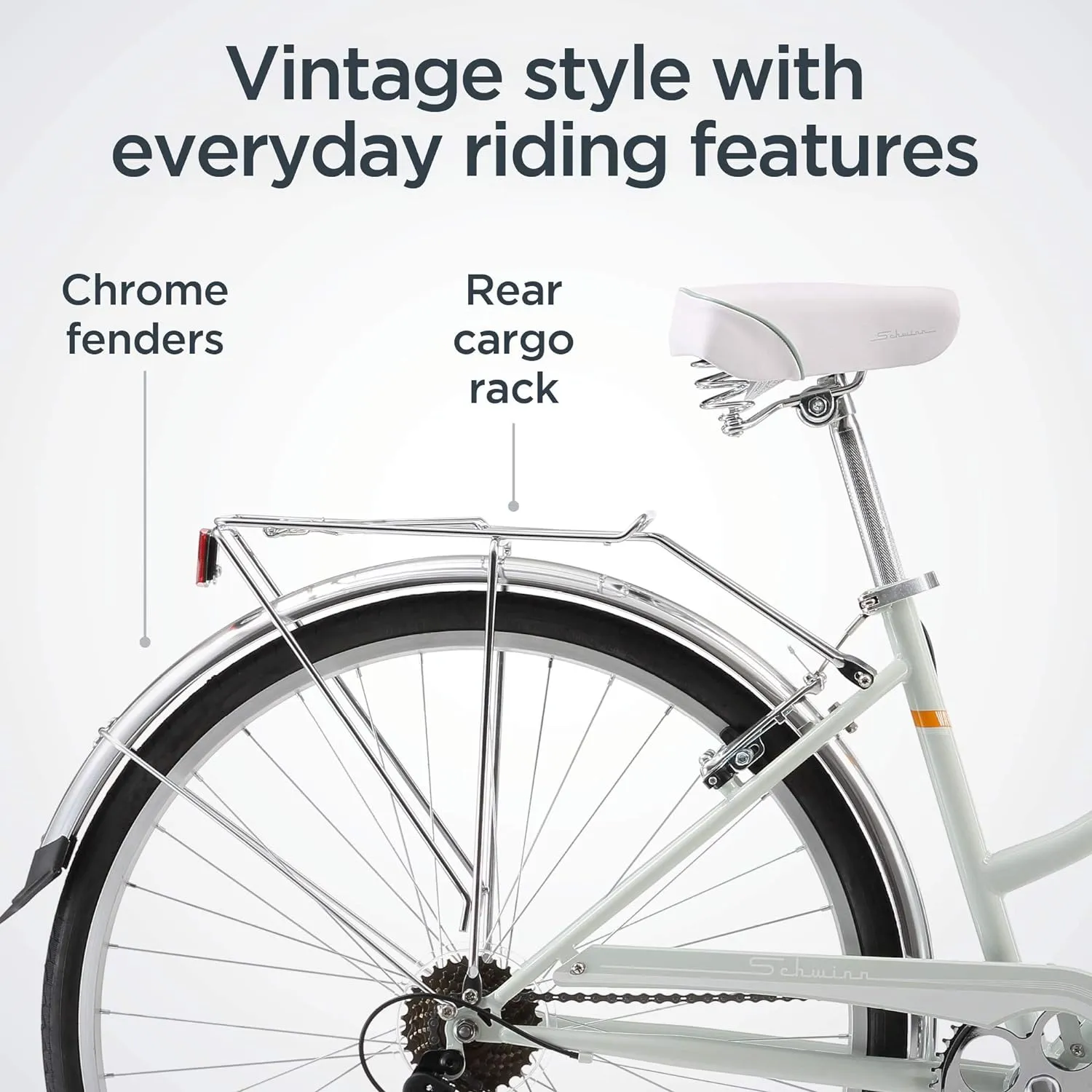Schwinn Wayfarer Adult Hybrid Bike, Mens and Womens, Step-Over or Step-Through Frame Options, 7-Speed Drivetrain, Rear Rack, 700C Wheels