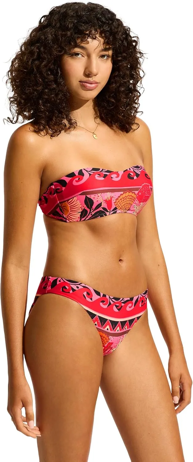 Seafolly Women's Standard Soft Cup Bustier Bandeau Bikini Top Swimsuit