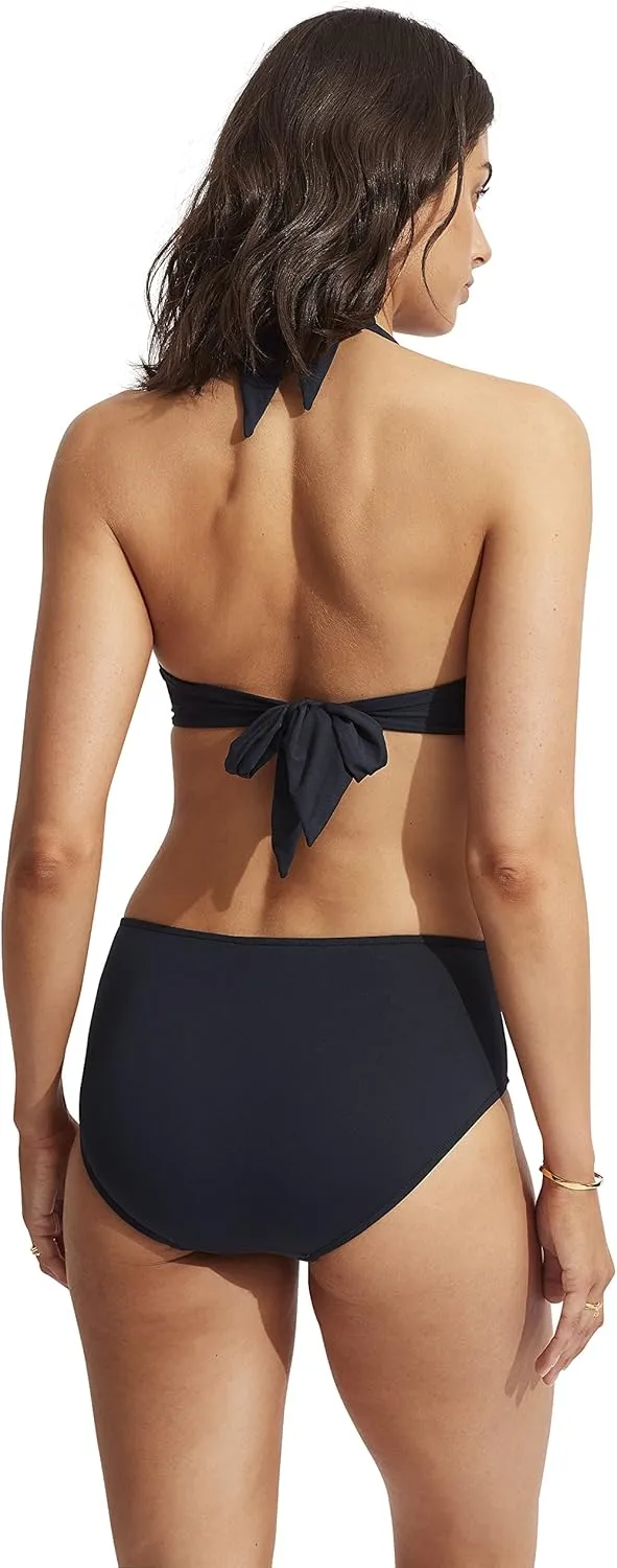 Seafolly Women's Twist Front Soft Cup Halter Bikini Top Swimsuit