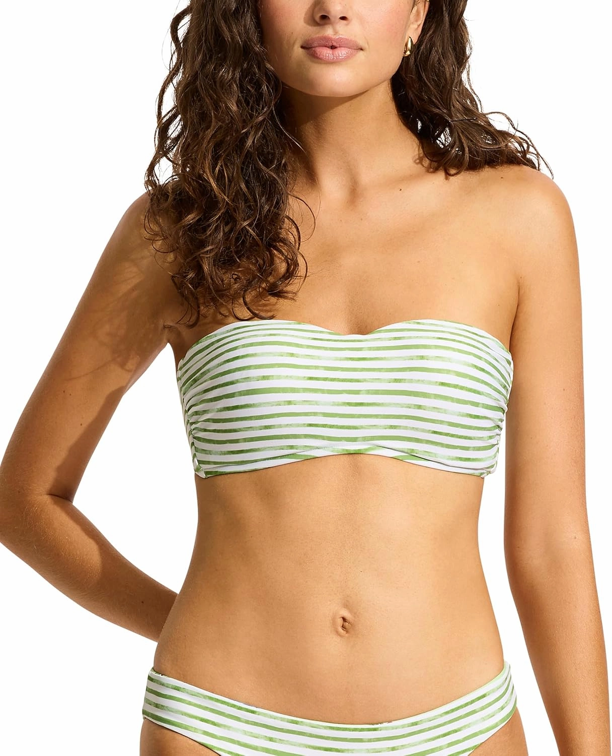 Seafolly Women's Standard Soft Cup Bustier Bandeau Bikini Top Swimsuit