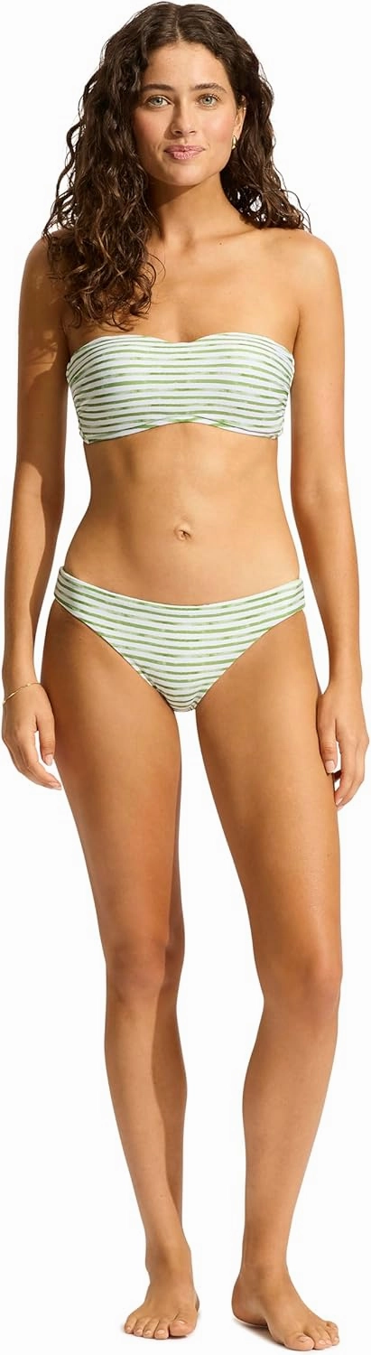 Seafolly Women's Standard Soft Cup Bustier Bandeau Bikini Top Swimsuit