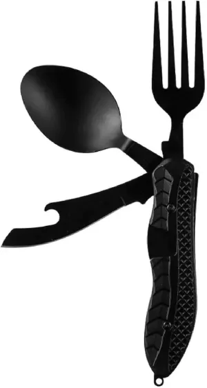 SEDLAV Portable Outdoor Folding Knife, Fork, and Spoon Set - Camping Knifes, Sporks Stainless Steel Camping Utensils with Detachable Design - Compact and Lightweight Travel Utensils for Backpacking