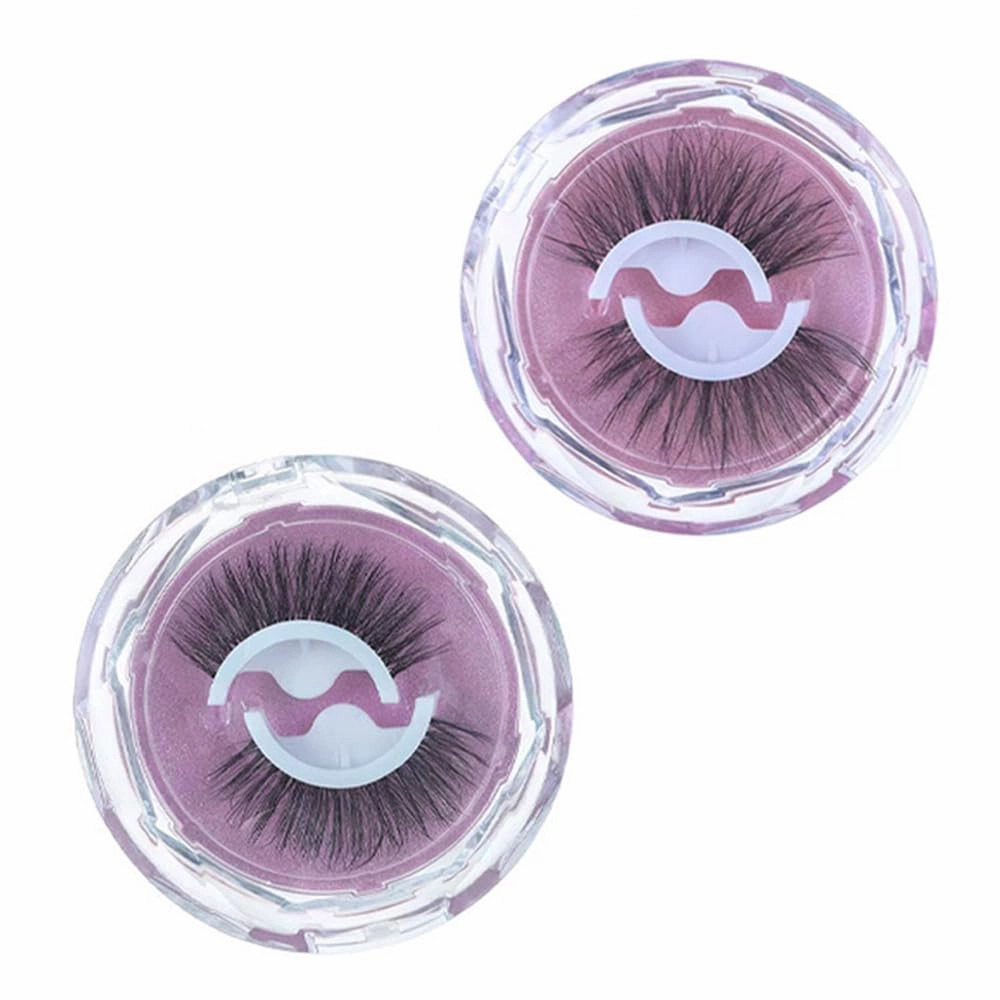 Self-adhesive False Eyelashes, 2 Pairs Reusable False Lashes, No-Glue Application, Easy to Wear and Remove All-Day Comfort ZD06