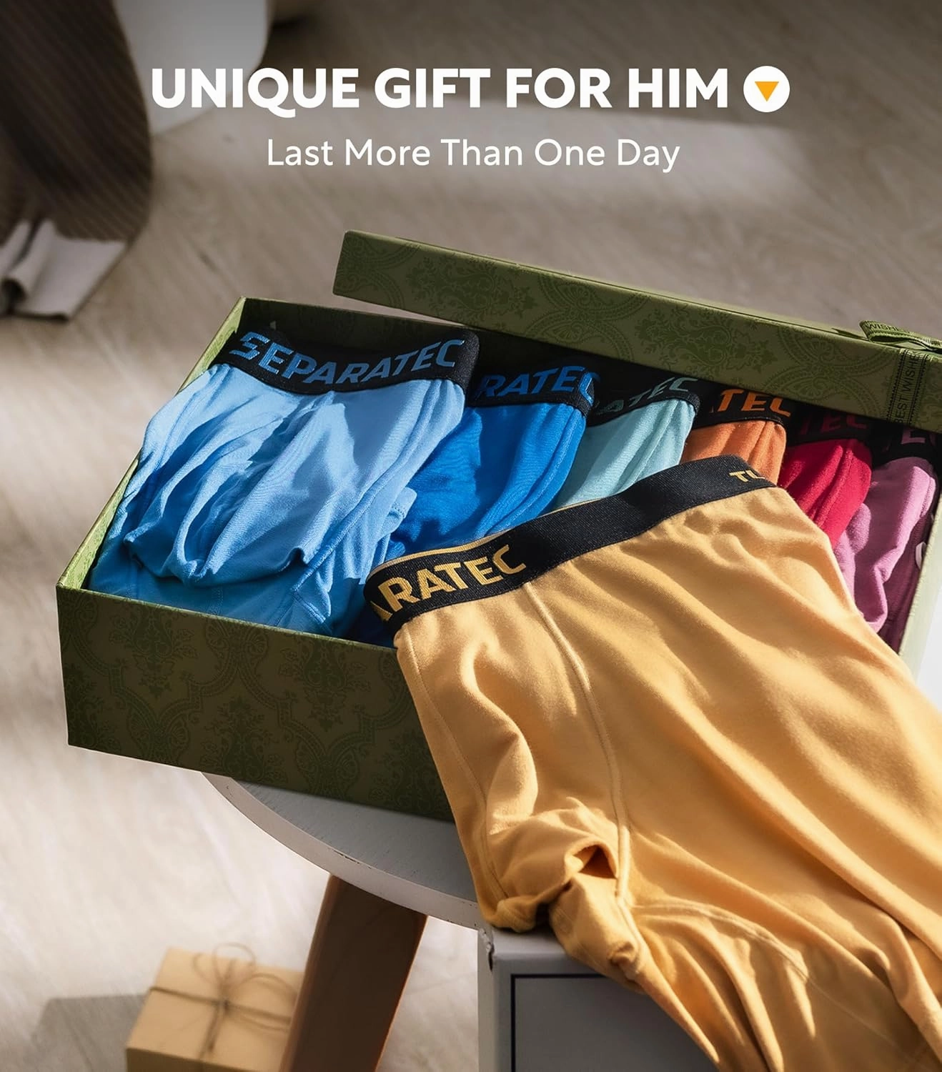 Separatec Dual Pouch Mens Underwear Breathable Cooling Rayon Made from Bamboo Underwear Men, Boxer Briefs and Trunks 7 Pack