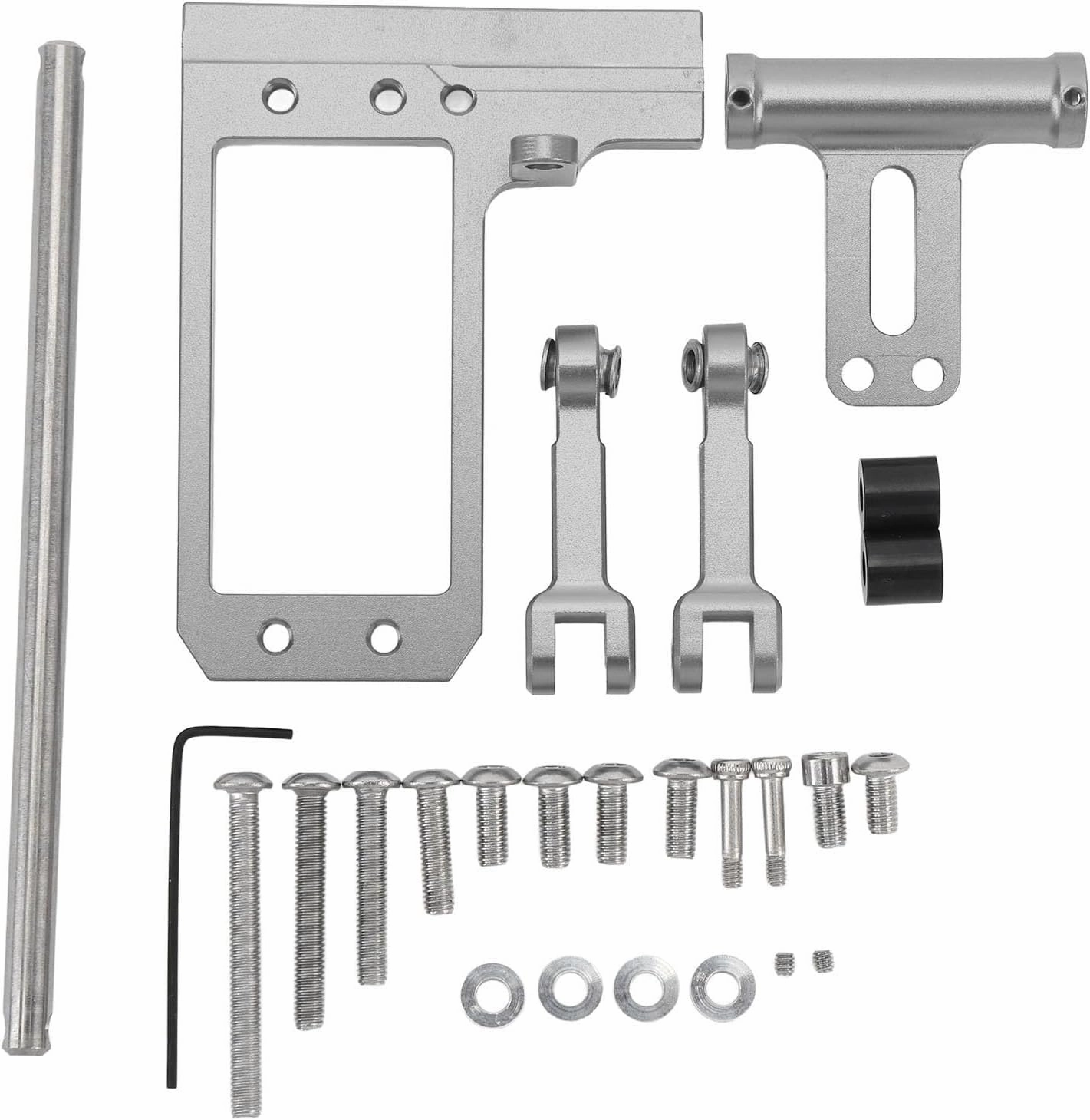 Servo Mount with Hydraulic Steering Link, Ti Color High Strength Adjustable Servo Bracket for VP F10 1/10 RC Car