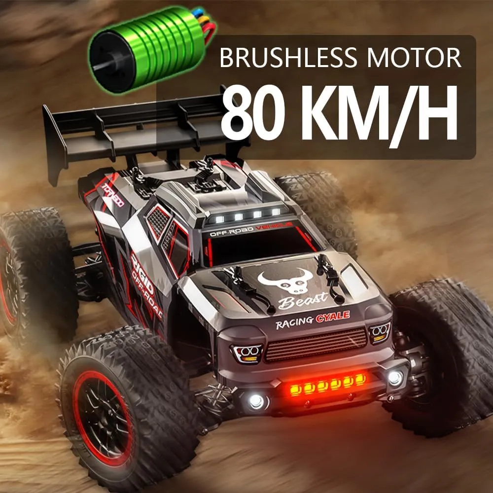 SG316 MAX Fast RC Cars for Adults Max 50 mph, 1/16 4X4 Brushless Motor Off Road Remote Control Truck, 4WD High Speed Drift RC Car, All Terrain RC Truggy (3 Battery)