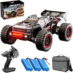 SG316 MAX Fast RC Cars for Adults Max 50 mph, 1/16 4X4 Brushless Motor Off Road Remote Control Truck, 4WD High Speed Drift RC Car, All Terrain RC Truggy (3 Battery)