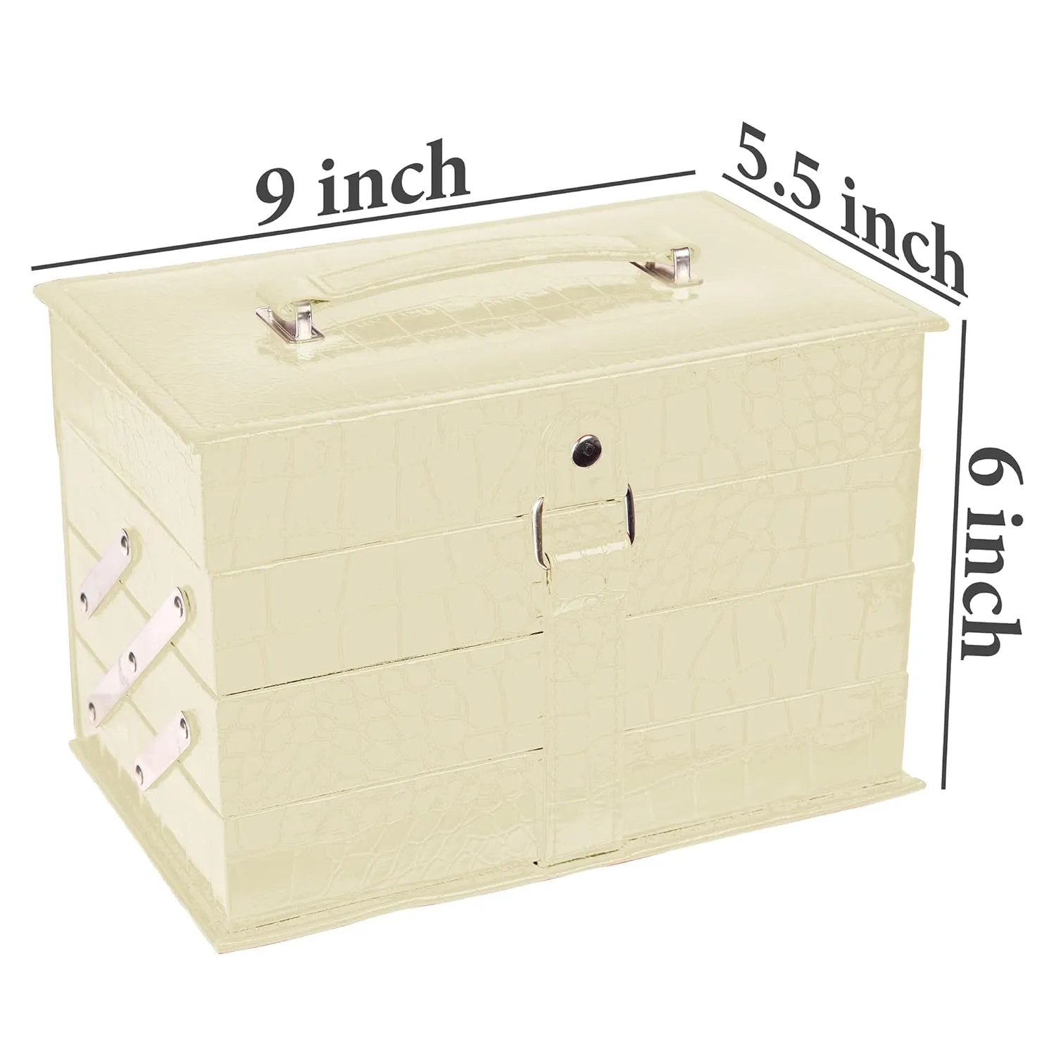 SHANY All In One Makeup Kit - Eyeshadow, Blush, Face Powder, Lipstick, Eye Liner, Makeup Pencils & Mirror - Reusable Storage Box - White
