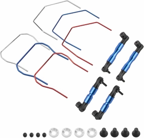 ShareGoo Front & Rear Sway Bar Kit Anti-Roll Bar Set Upgrade Parts Compatible with Traxxas 4X4 Slash Stampede Rustler Rally 1/10 RC Car
