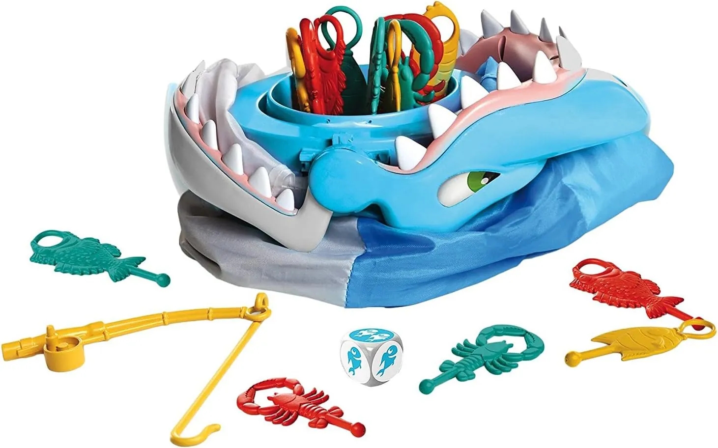 Shark Bite -- Roll the Die and Fish for Colorful Sea Creatures Before the Shark Bites Game! by Pressman Blue Sky, 5"