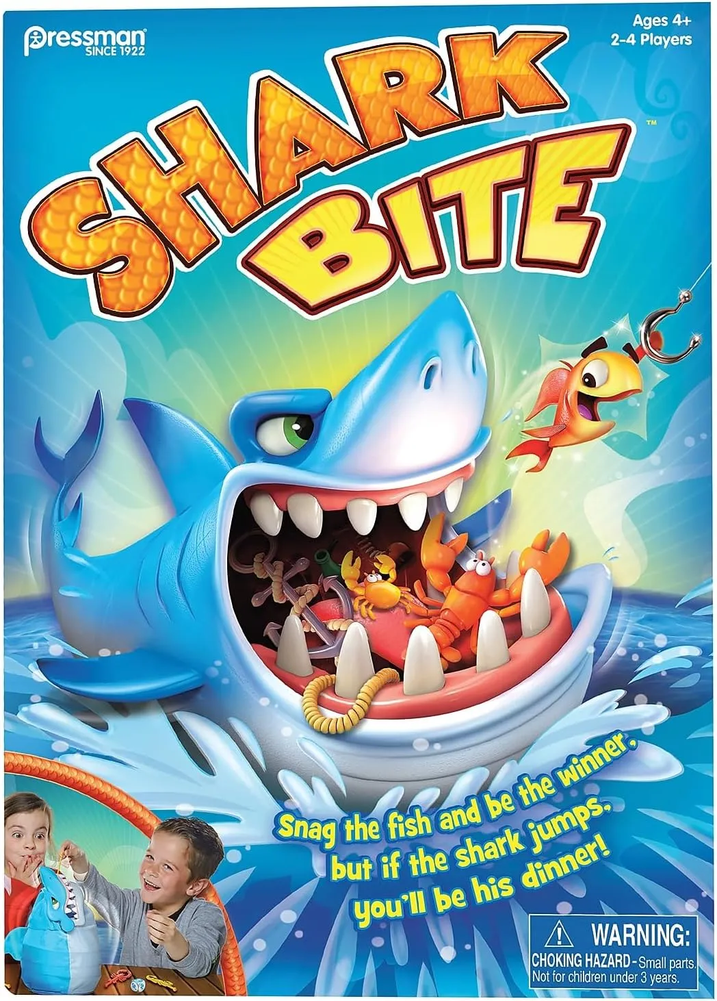 Shark Bite -- Roll the Die and Fish for Colorful Sea Creatures Before the Shark Bites Game! by Pressman Blue Sky, 5"