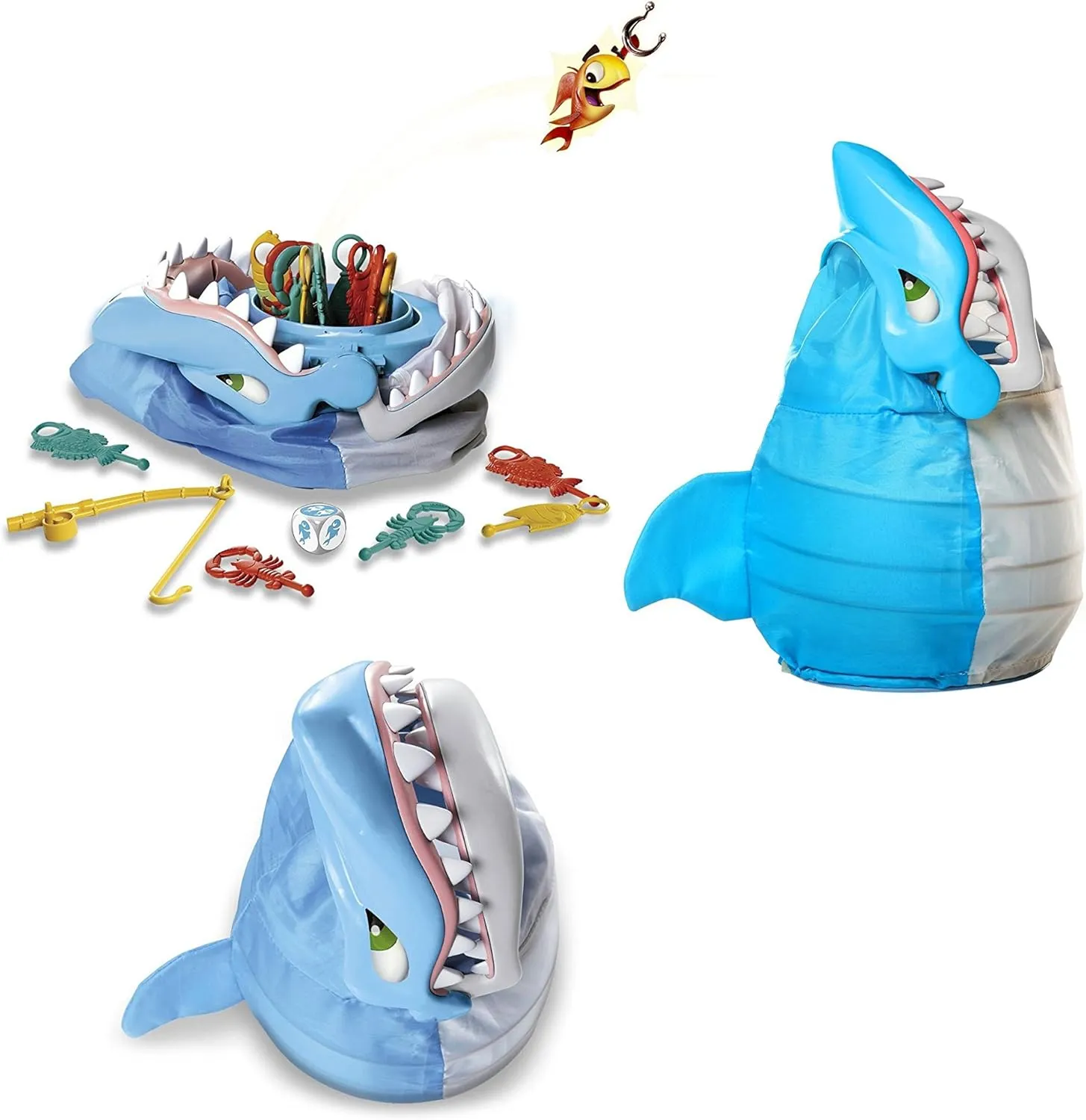 Shark Bite -- Roll the Die and Fish for Colorful Sea Creatures Before the Shark Bites Game! by Pressman Blue Sky, 5"