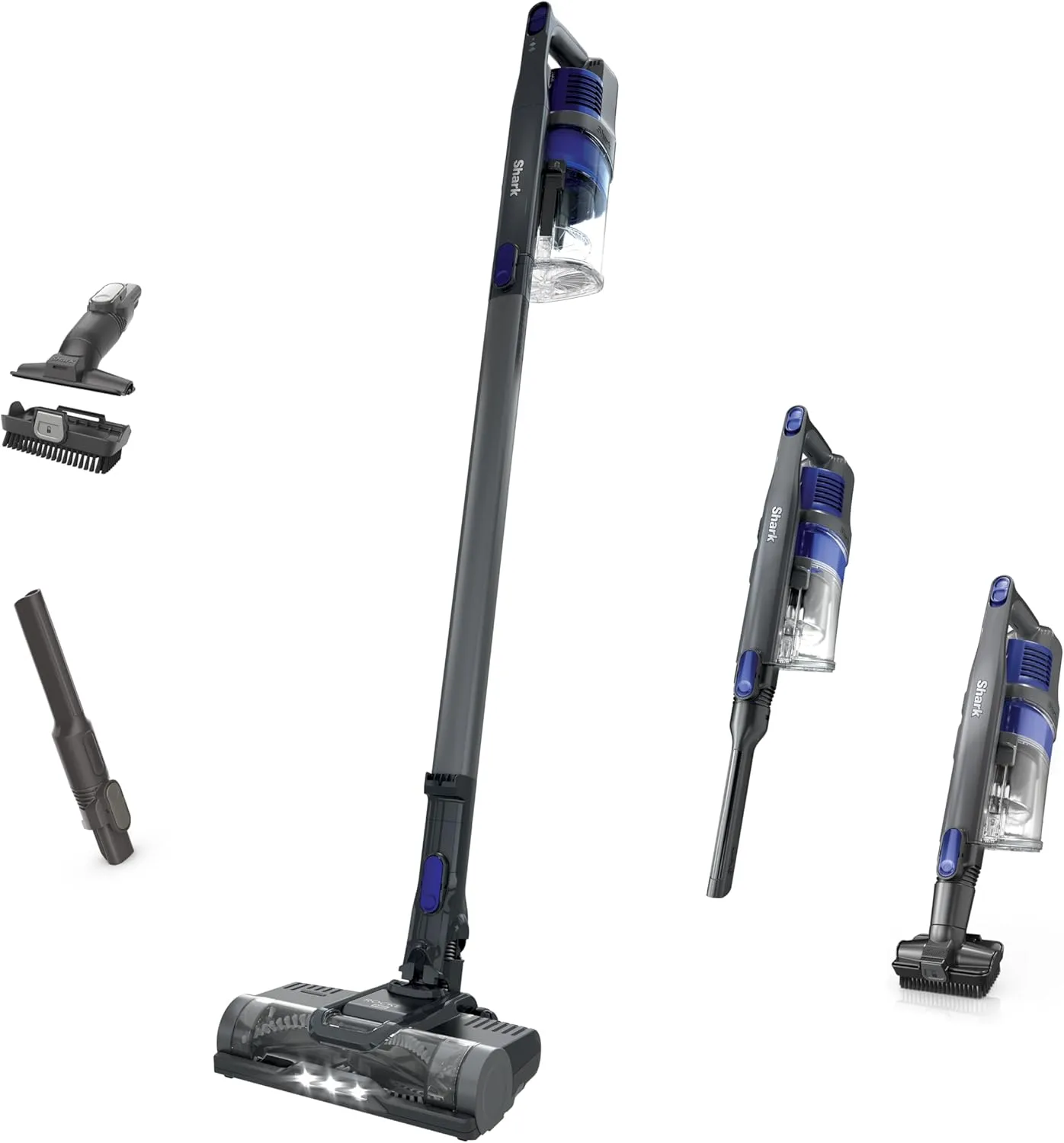 Shark Pet Cordless Stick Vacuum with XL Dust Cup, LED Headlights, Removable Handheld Vac, Crevice Tool, Portable Vacuum for Household Pet Hair, Carpet and Hard Floors, 40min Runtime, Grey, IX141