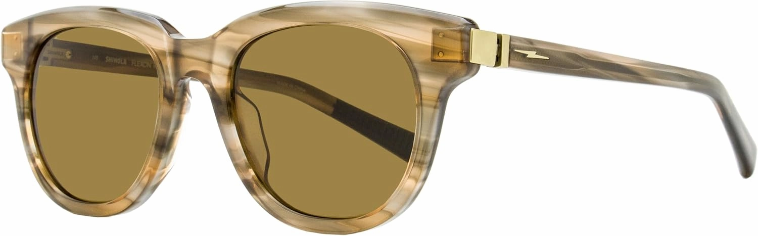 Shinola Soft Rectangular Sunglasses SH1501S 690 Mink Horn 51mm