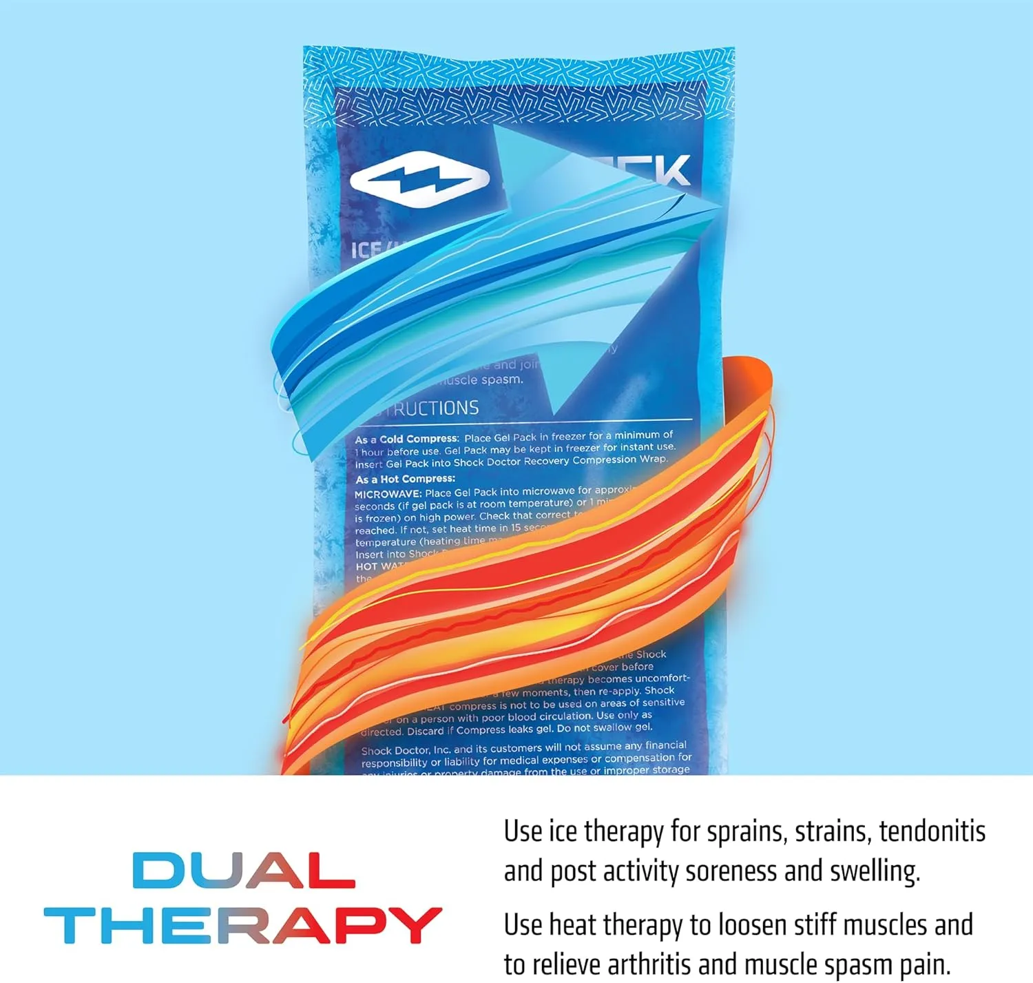 Shock Doctor Ice Recovery Compression Ankle Wrap