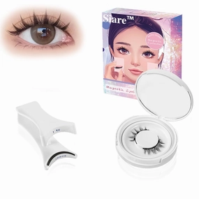 Siare™ Magnetic Eyelashes Kit, Which can be Reused Natural Magnetic Eyelashes and Waterproof, Natural, Light, No Glue, Easy to Wear and Remove for All-Day Comfort (Natural   plump 2 Pair)