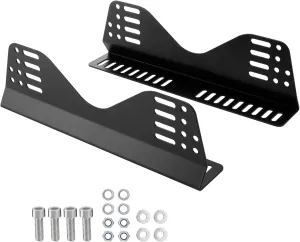 Side Mount Brackets for Bucket Race Seats: Universal Racing Seat Bracket (Black Set of 1)