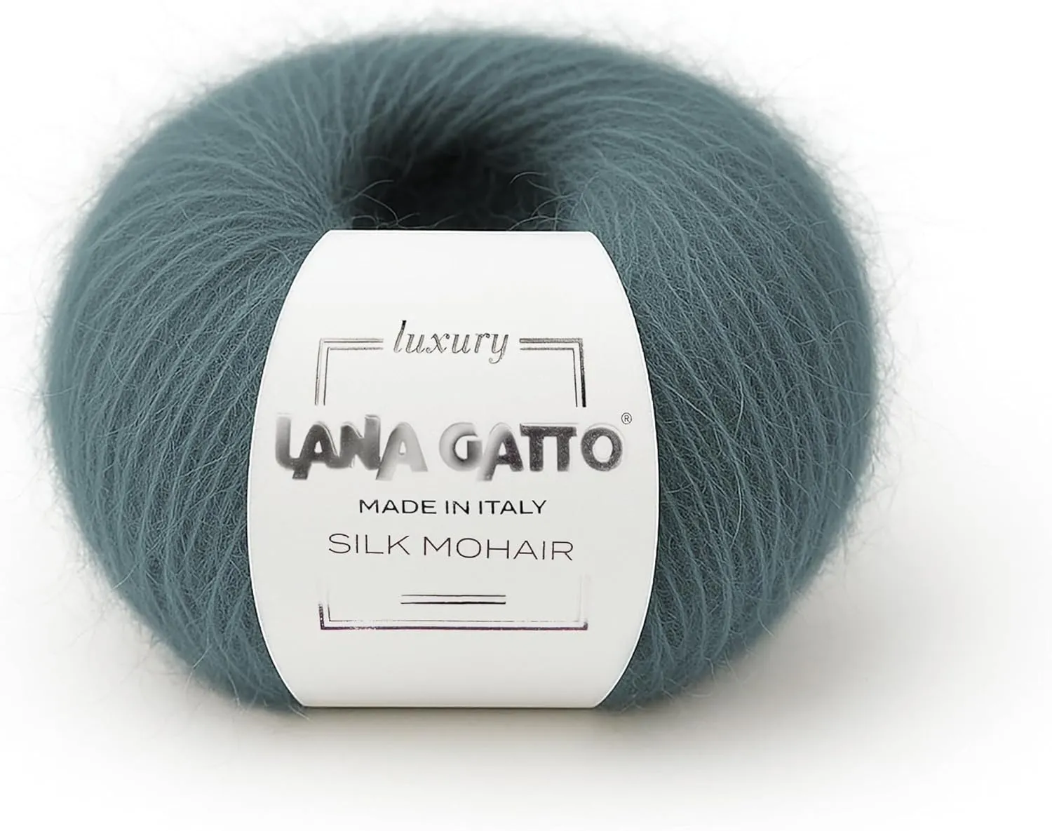 Silk Mohair Luxury Yarns, Premium and Soft Blend for Knitting, Made in Italy (Green - 30486, 2)