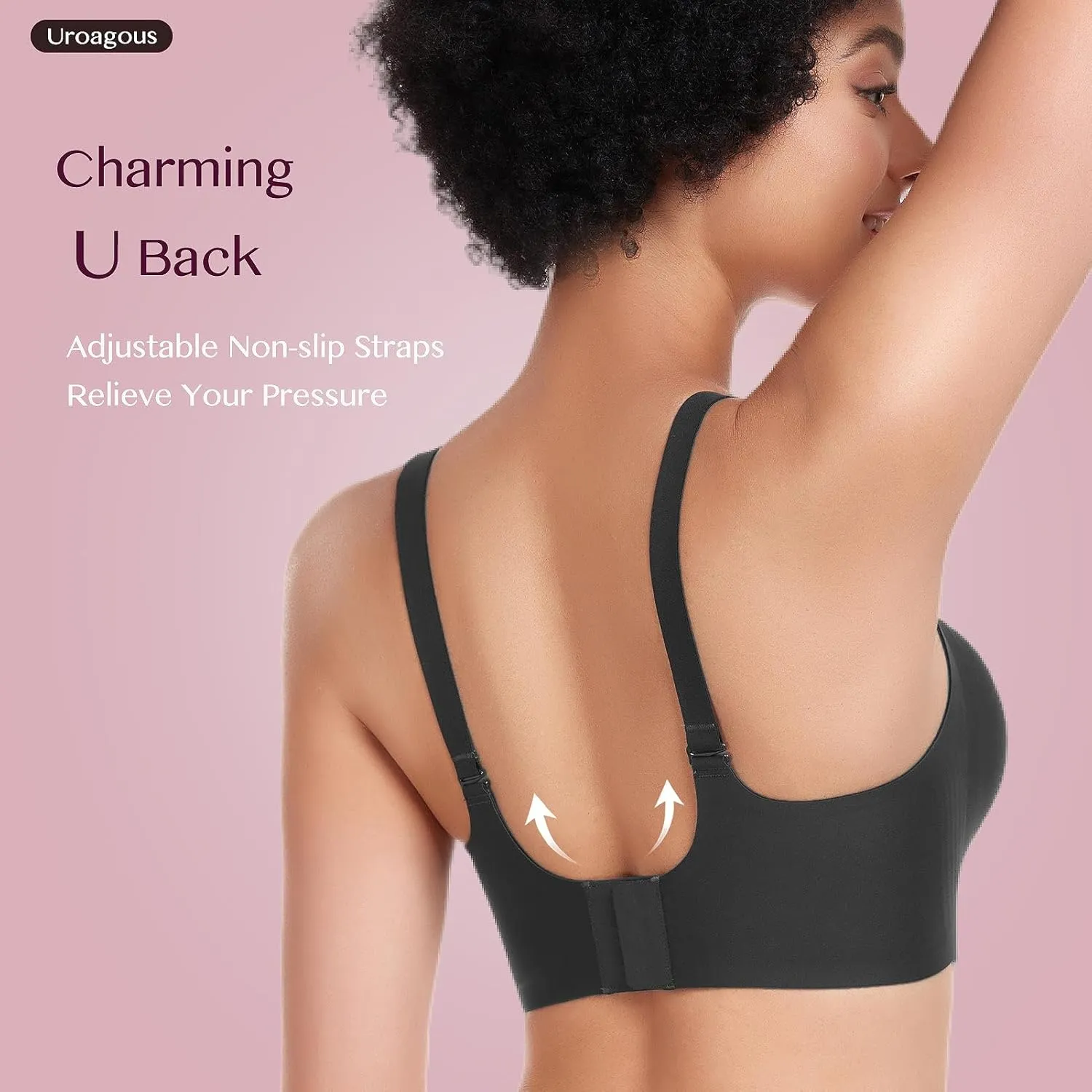 Silky Bras for Women No Underwire Floral Design Bralettes for Women Wireless T Shirt Bra Ultra Soft with Extender
