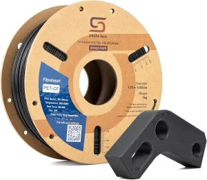 Siraya Tech Fibreheart PET-CF 3D Filament - Carbon Fiber Reinforced, High Strength & Rigidity, Easy Print, Dimensionally Stable, Aluminum Foil Sealed Bag - for Strong and Precise Parts (Black, 1kg)