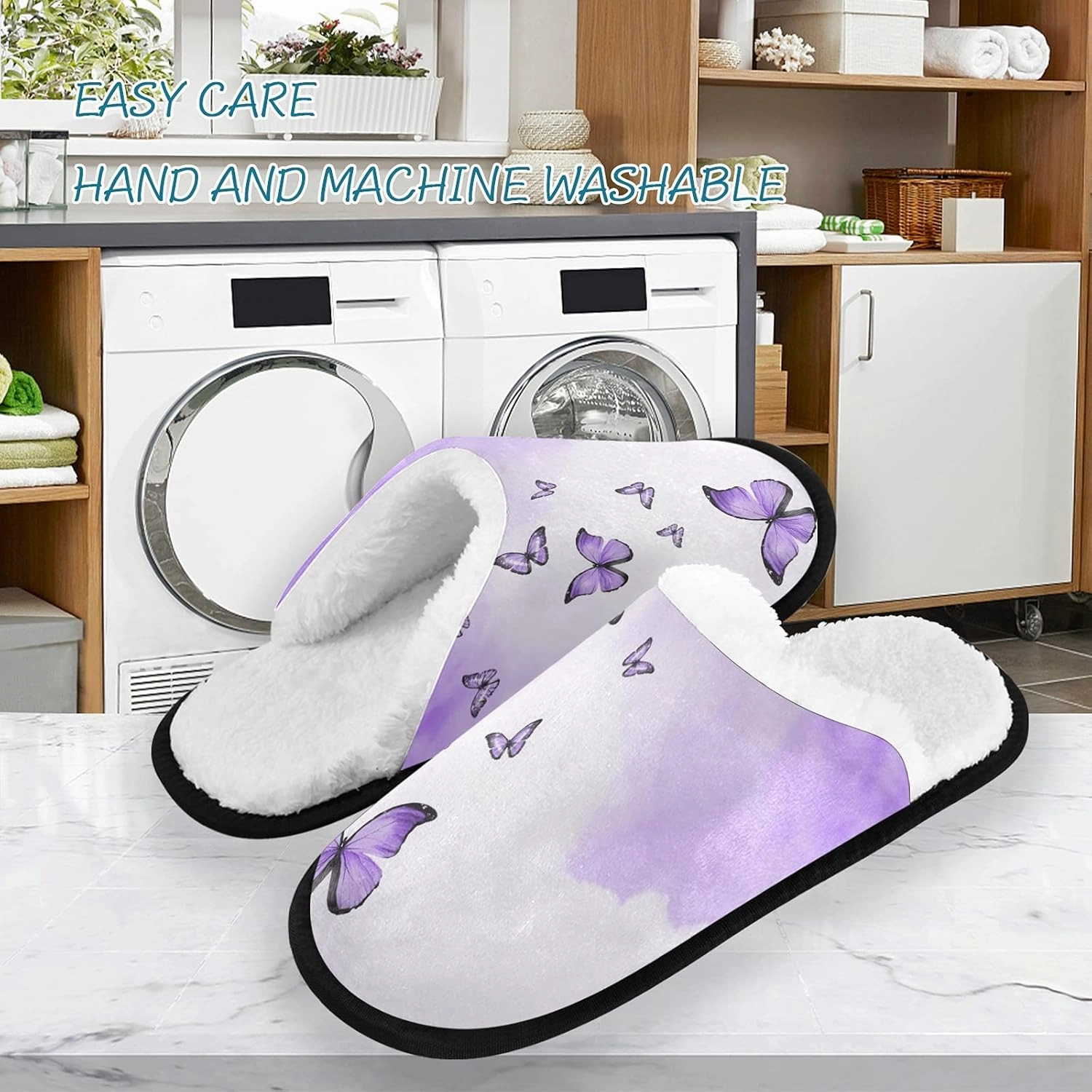 Slippers Soft Non-Slip Indoor House Slippers Home Shoes For Bedroom Hotel Travel Spa