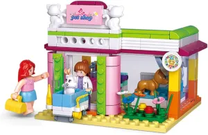 Sluban M38-B0602 Pink Dream Series Blocks Shop Bricks Toy (195 Piece), Pet Store
